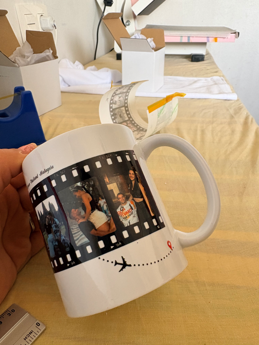 Taza personalizada con fotos "Viaje"