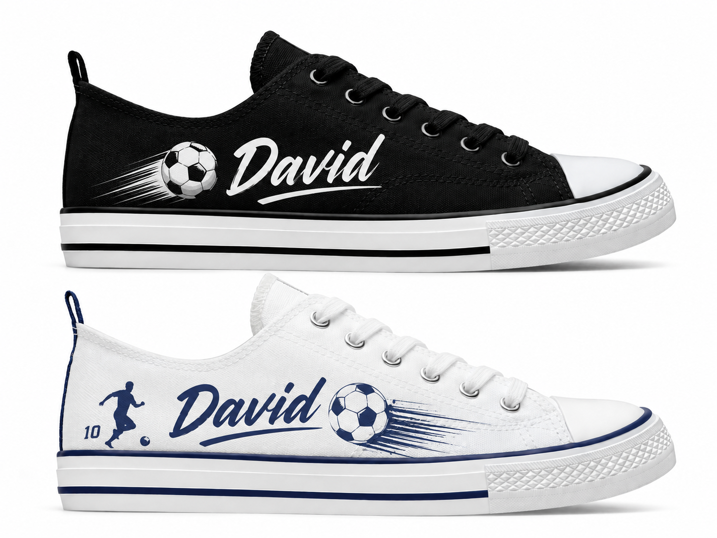 Tenis Casual Personalizados Blancos/Negro