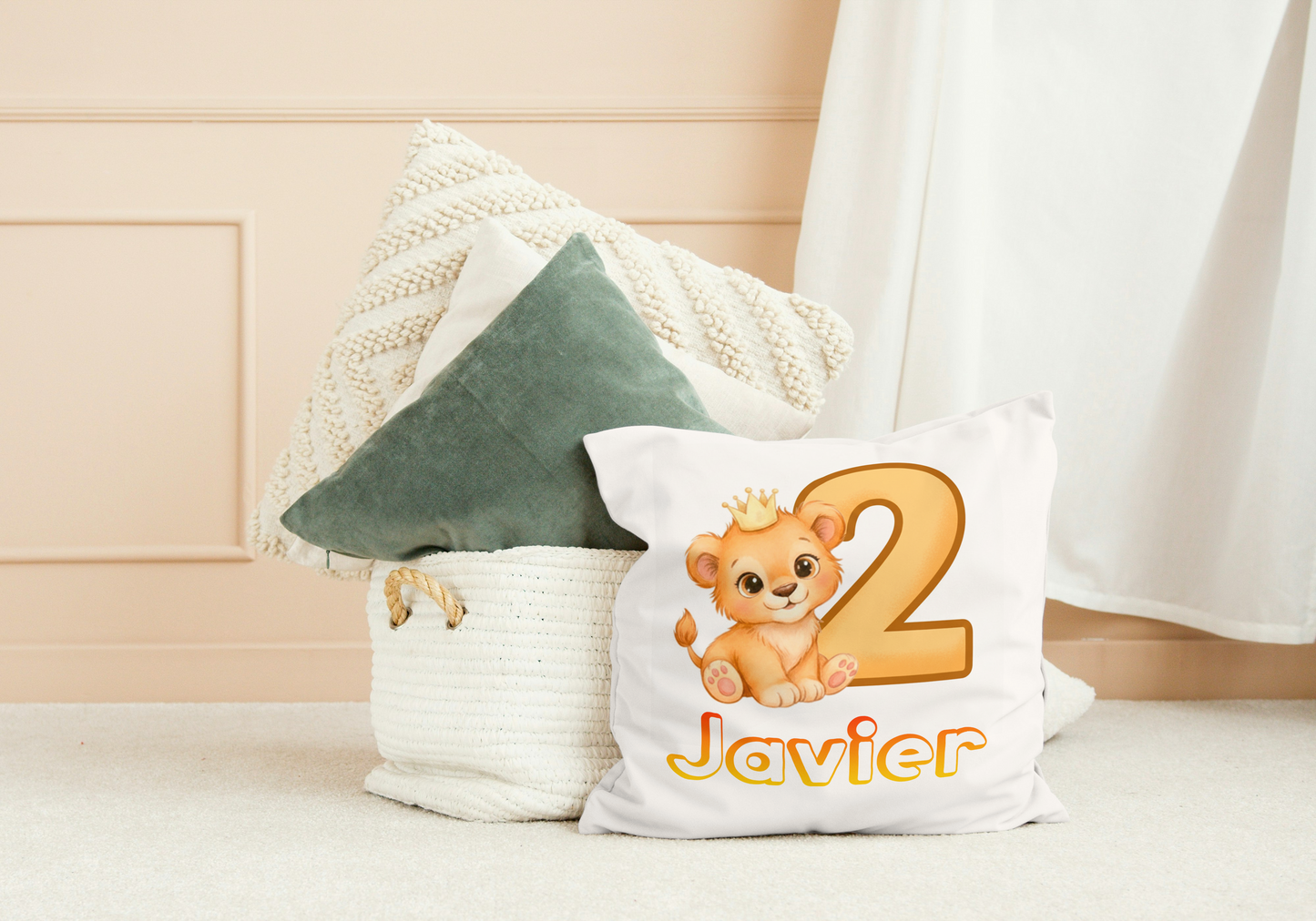Cojin + relleno personalizado "CumpleZoo"